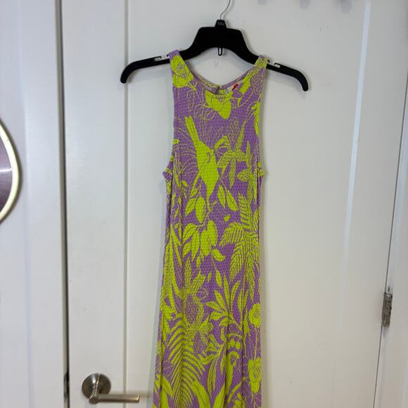 FARM Rio for Anthropologie Tropical Print Sleeveless Midi Dress Small - Picture 4 of 12